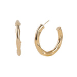 Baseline-Slim Wavy Hoops | 40mm-Earrings-18k Gold Plated-Blue Ruby Jewellery-Vancouver Canada