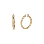 Baseline-Tube Hoops | 25mm-Earrings-18k Gold Plated-Blue Ruby Jewellery-Vancouver Canada