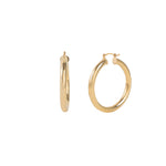 Baseline-Tube Hoops | 50mm-Earrings-18k Gold Plated-Blue Ruby Jewellery-Vancouver Canada