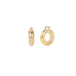 Baseline-Tube Hoops | 25mm-Earrings-18k Gold Plated-Blue Ruby Jewellery-Vancouver Canada