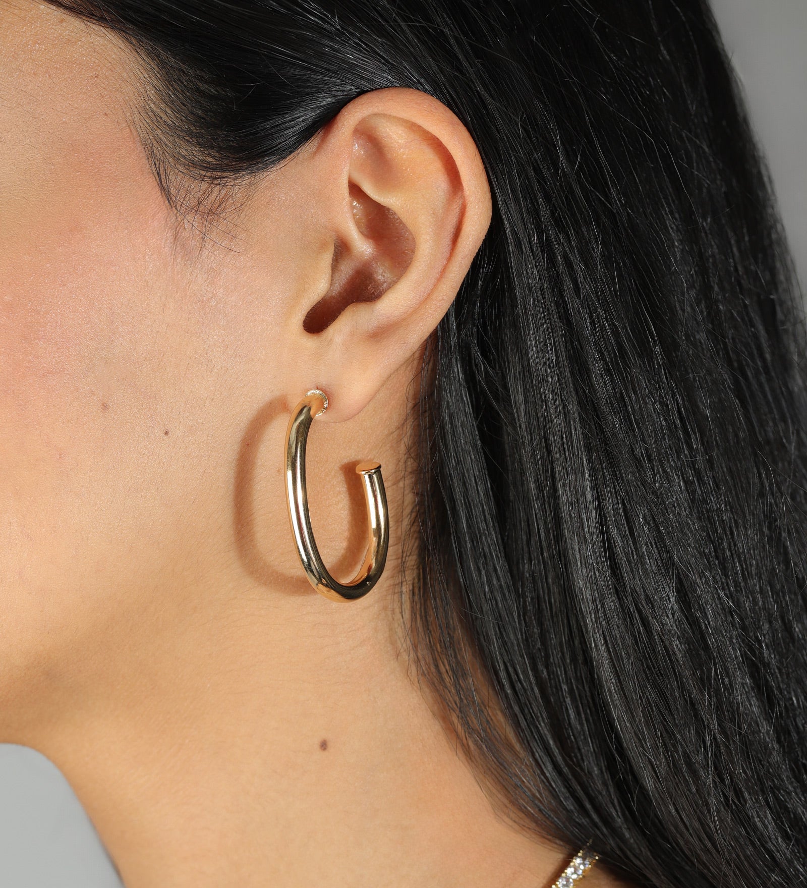 Oval Hoops | 43mm 18k Gold Plated