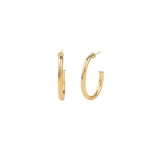 Baseline-Oval Hoops | 43mm-Earrings-18k Gold Plated-Blue Ruby Jewellery-Vancouver Canada