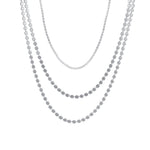 Baseline-3 Row Ball Disc Necklace-Necklaces-Blue Ruby Jewellery-Vancouver Canada