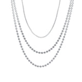 Baseline-3 Row Ball Disc Necklace-Necklaces-Blue Ruby Jewellery-Vancouver Canada