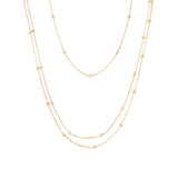 3 Row Ball Station Necklace