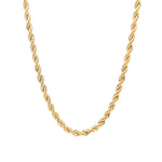 Baseline-Rope Chain | 4mm-Necklaces-18k Gold Plated-16"-Blue Ruby Jewellery-Vancouver Canada