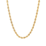Baseline-Rope Chain | 4mm-Necklaces-18k Gold Plated-16"-Blue Ruby Jewellery-Vancouver Canada