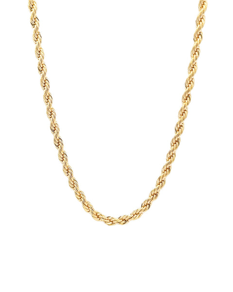 Baseline Rope Chain | 4mm 18k Gold Plated | Blue Ruby Jewellery