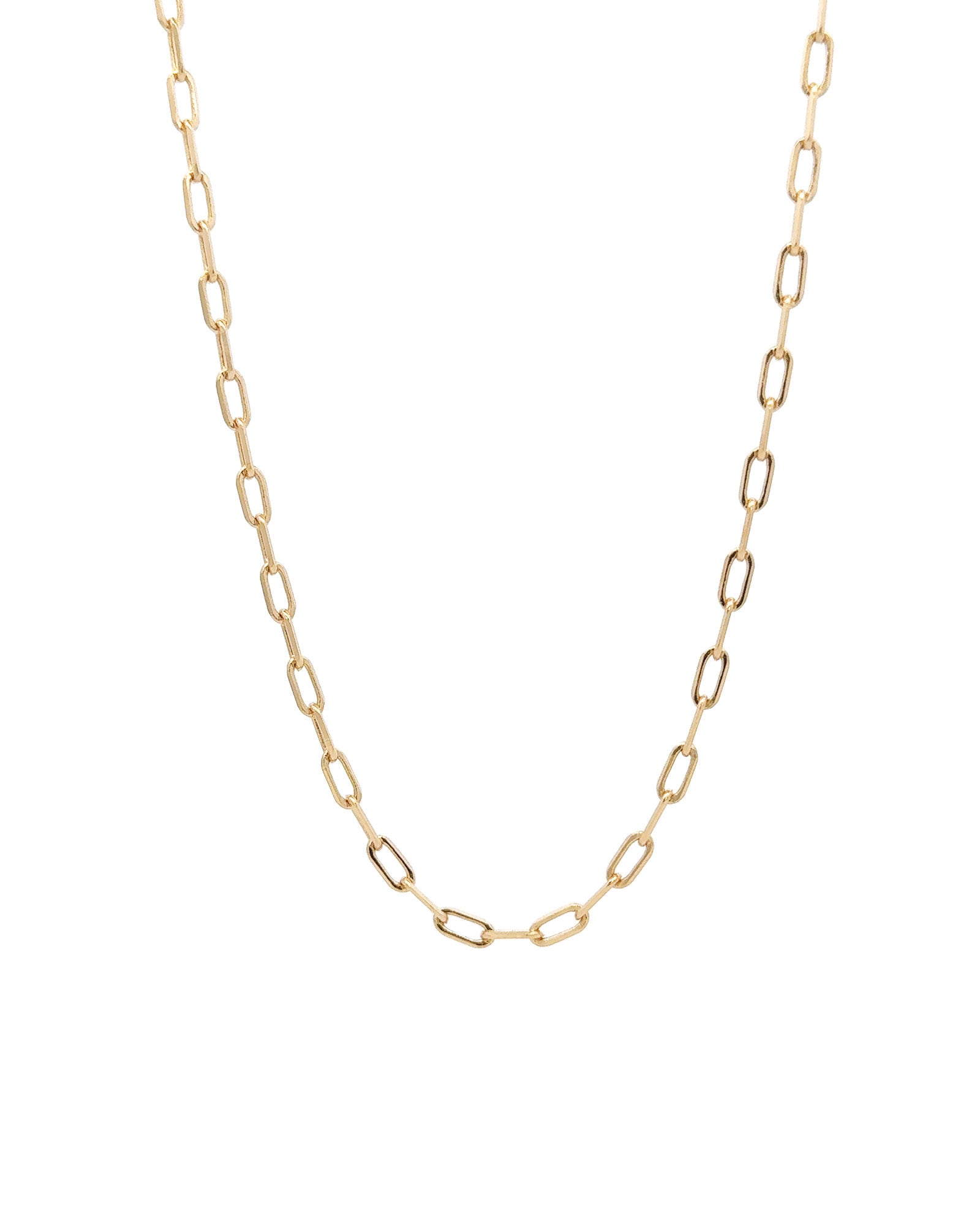 Paperclip Necklace | 3mm 18k Gold Plated