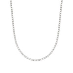 Baseline-Tennis CZ Necklace | 2mm-Necklaces-Rhodium Plated, Cubic Zirconia-Blue Ruby Jewellery-Vancouver Canada