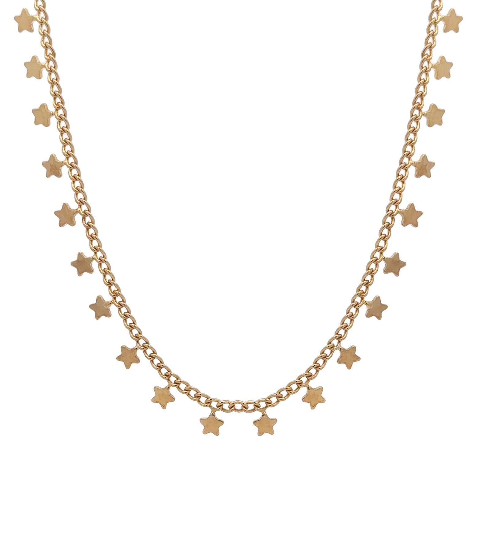 Star Dangle Choker 18k Gold Plated