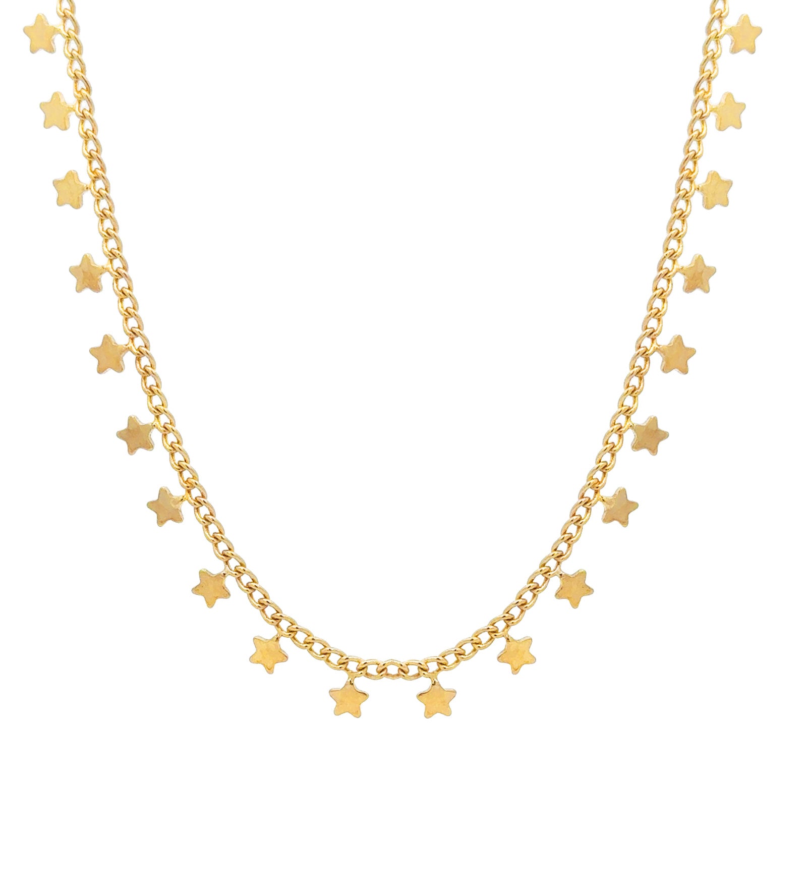 Baseline-Star Dangle Choker-Necklaces-18k Gold Plated-Blue Ruby Jewellery-Vancouver Canada