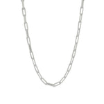 Baseline-Paperclip Enamel Necklace-Necklaces-18k Gold Plated, White Enamel-Blue Ruby Jewellery-Vancouver Canada