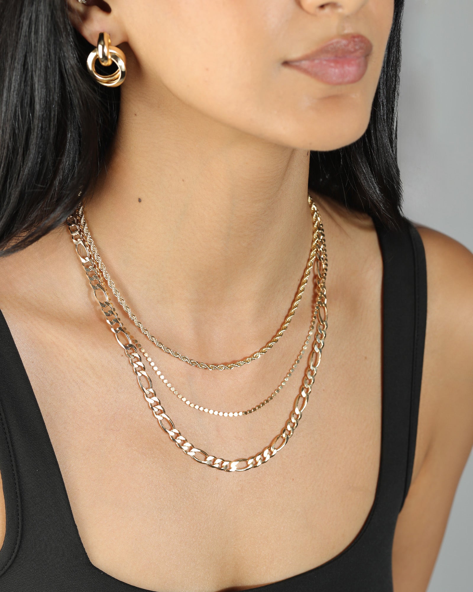 Baseline Figaro Chain 18k Gold Plated Blue Ruby Jewellery, Canada