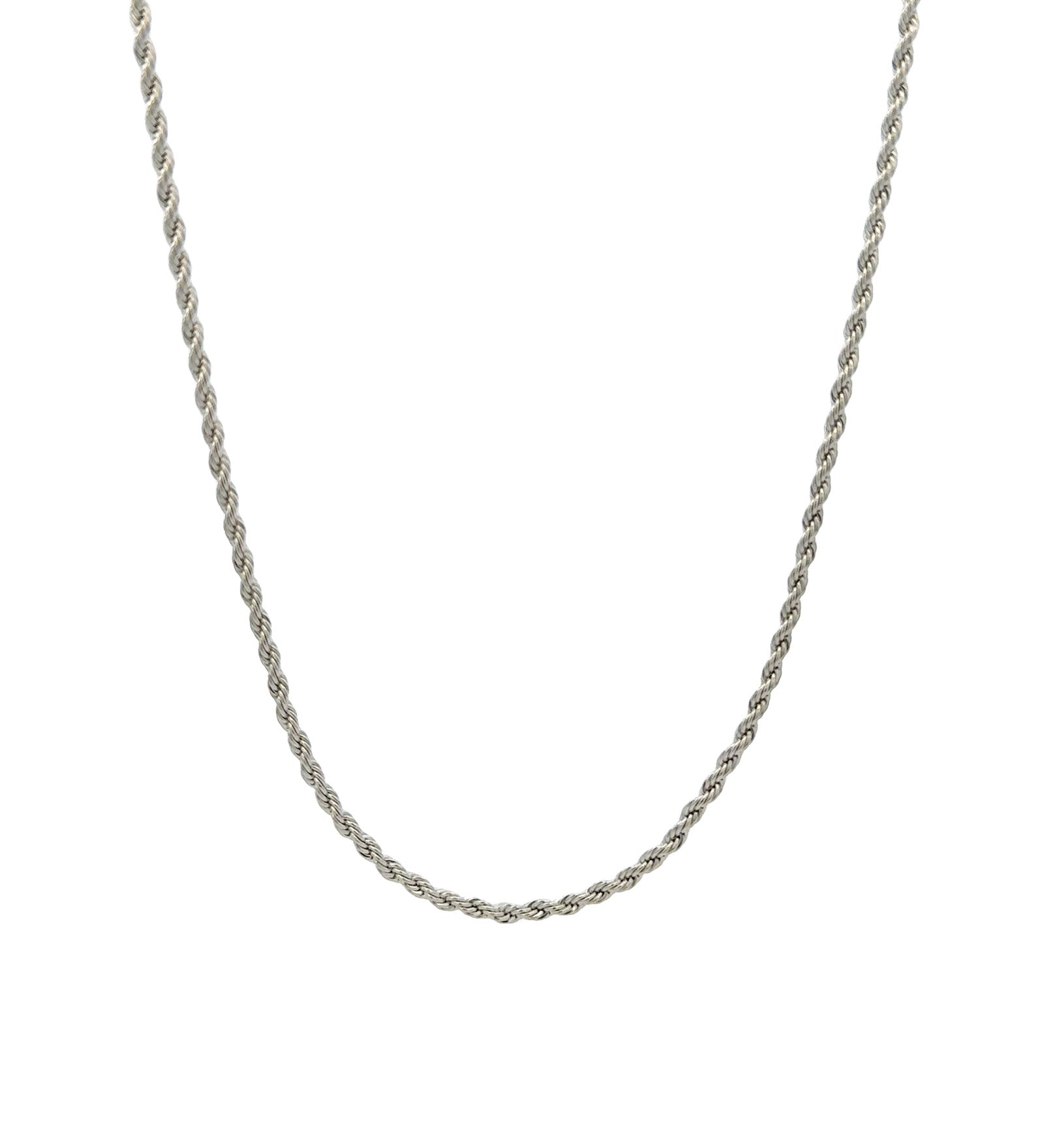 Rope Chain | 2mm Rhodium Plated / 16"