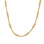 Mix Ball Chain Necklace 18k Gold Plated