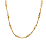 Mix Ball Chain Necklace 18k Gold Plated