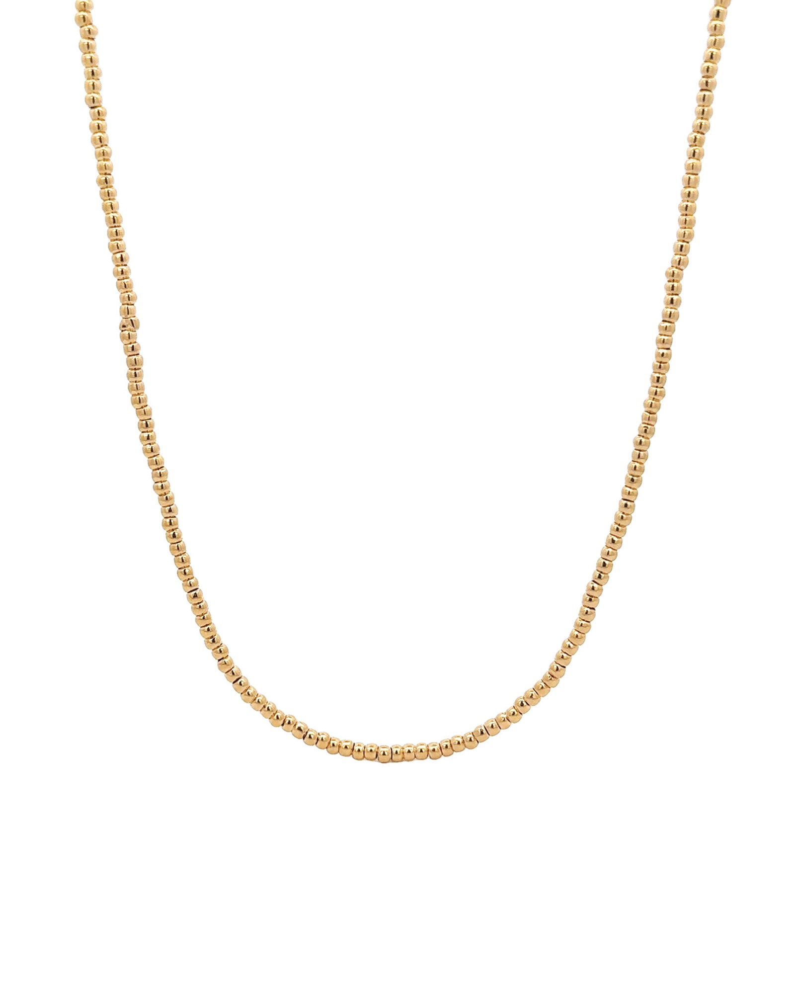 Baseline-Ball Necklace | 2mm-Necklaces-18k Gold Plated-Blue Ruby Jewellery-Vancouver Canada