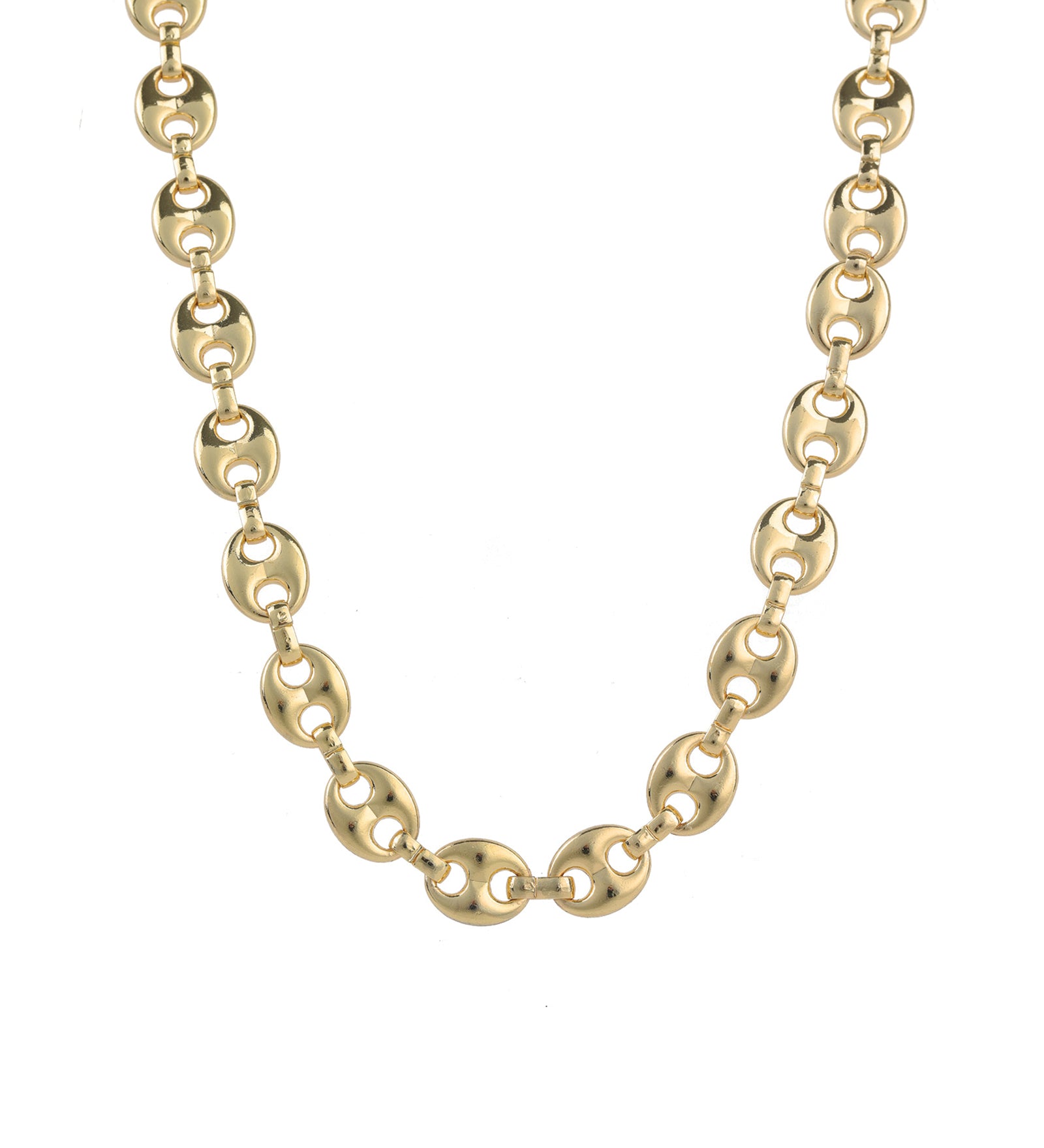 Baseline-Mariner Puff Chain Necklace-Necklaces-18k Gold Plated-Blue Ruby Jewellery-Vancouver Canada