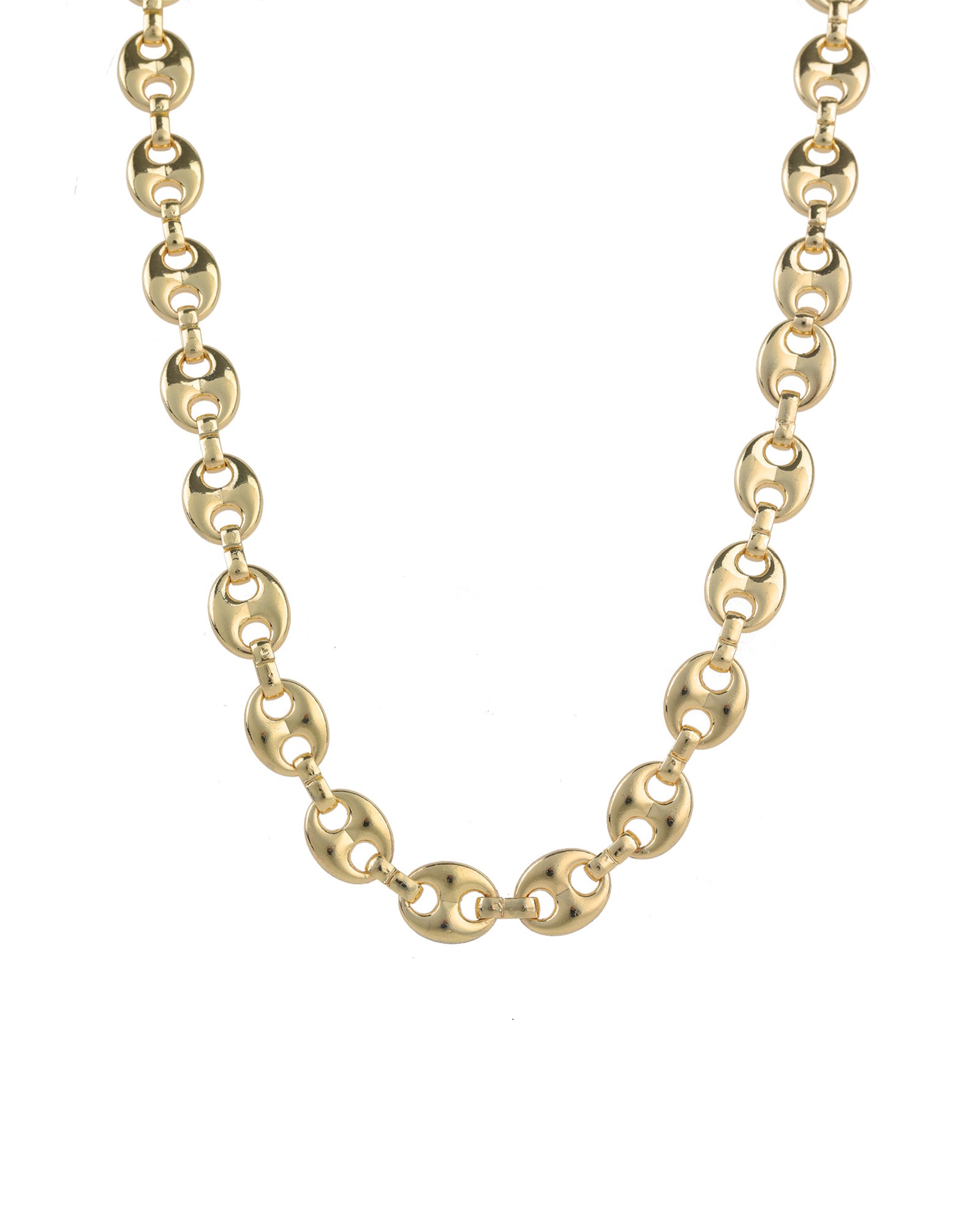 Baseline-Mariner Puff Chain Necklace-Necklaces-18k Gold Plated-Blue Ruby Jewellery-Vancouver Canada