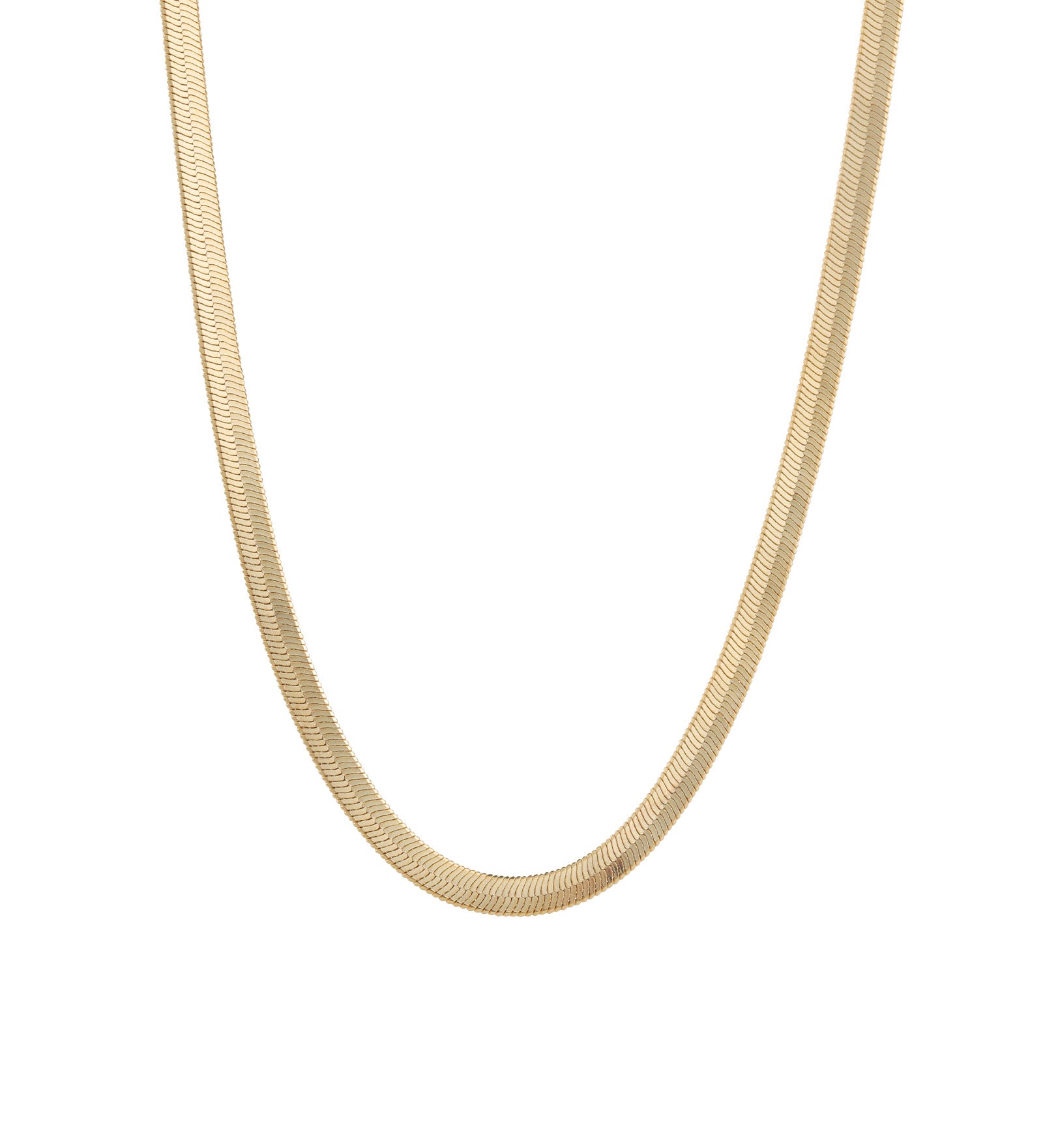 Herringbone Necklace | 4mm 18k Gold Plated