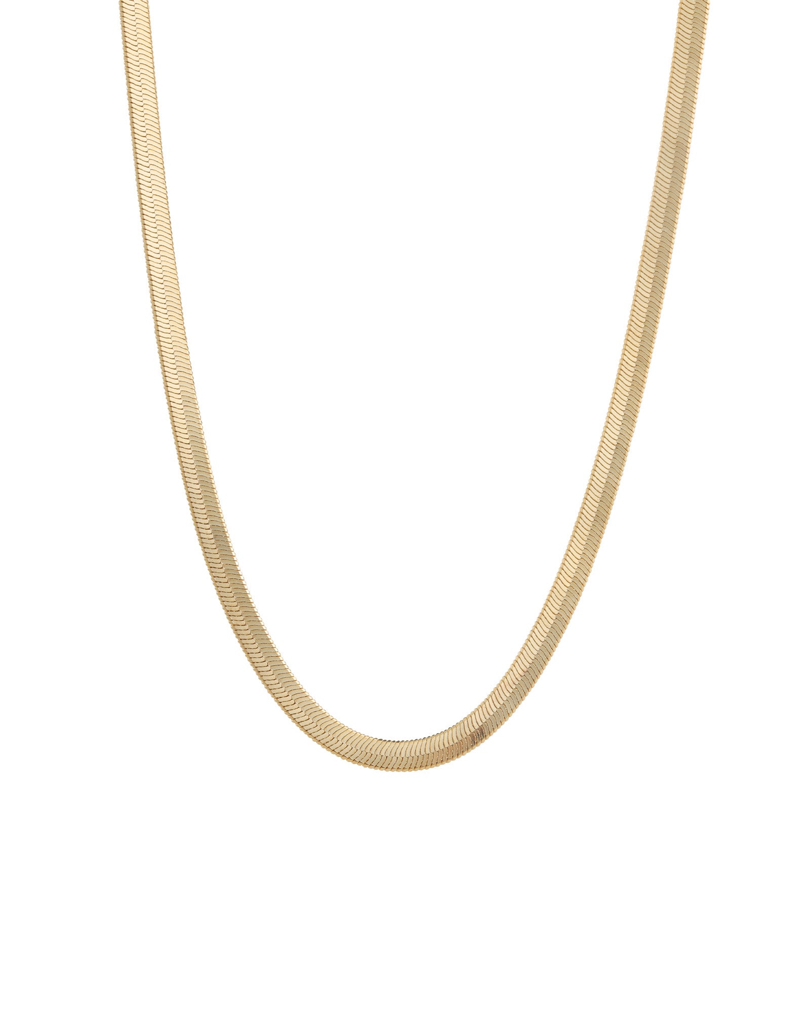 Herringbone Necklace | 4mm 18k Gold Plated