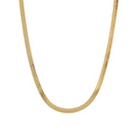 Baseline-Herringbone Necklace | 4mm-Necklaces-18k Gold Plated-Blue Ruby Jewellery-Vancouver Canada