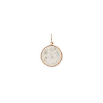 Baseline-Round Shaker CZ Charm-Necklaces-18k Gold Plated, Cubic Zirconia-Blue Ruby Jewellery-Vancouver Canada