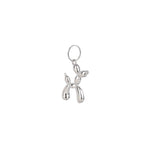 Dog Balloon Charm Rhodium Plated
