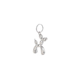 Dog Balloon Charm Rhodium Plated