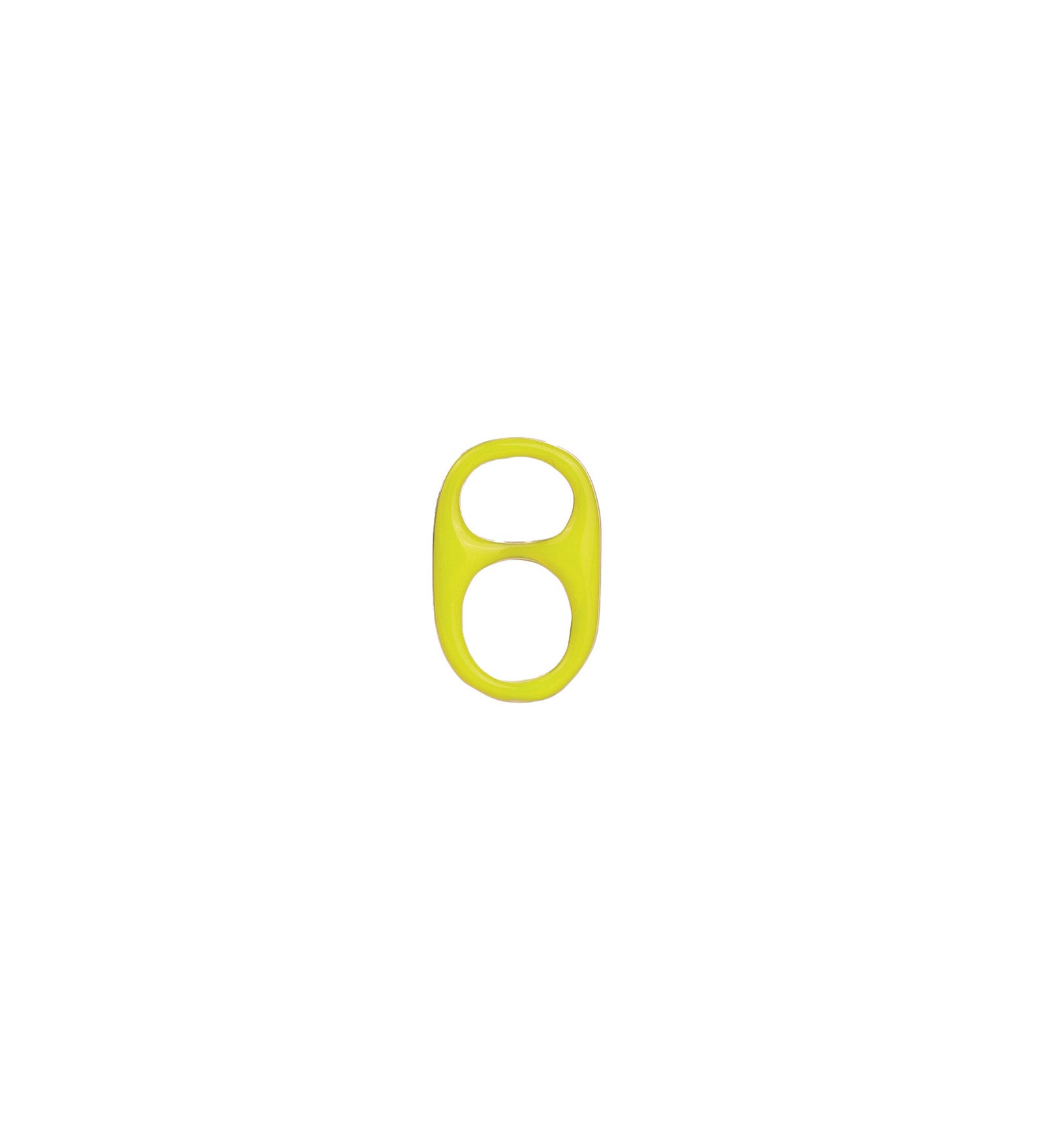 Baseline-Pull Tab Enamel Charm-Necklaces-18k Gold Plated, Neon Yellow Enamel-Blue Ruby Jewellery-Vancouver Canada