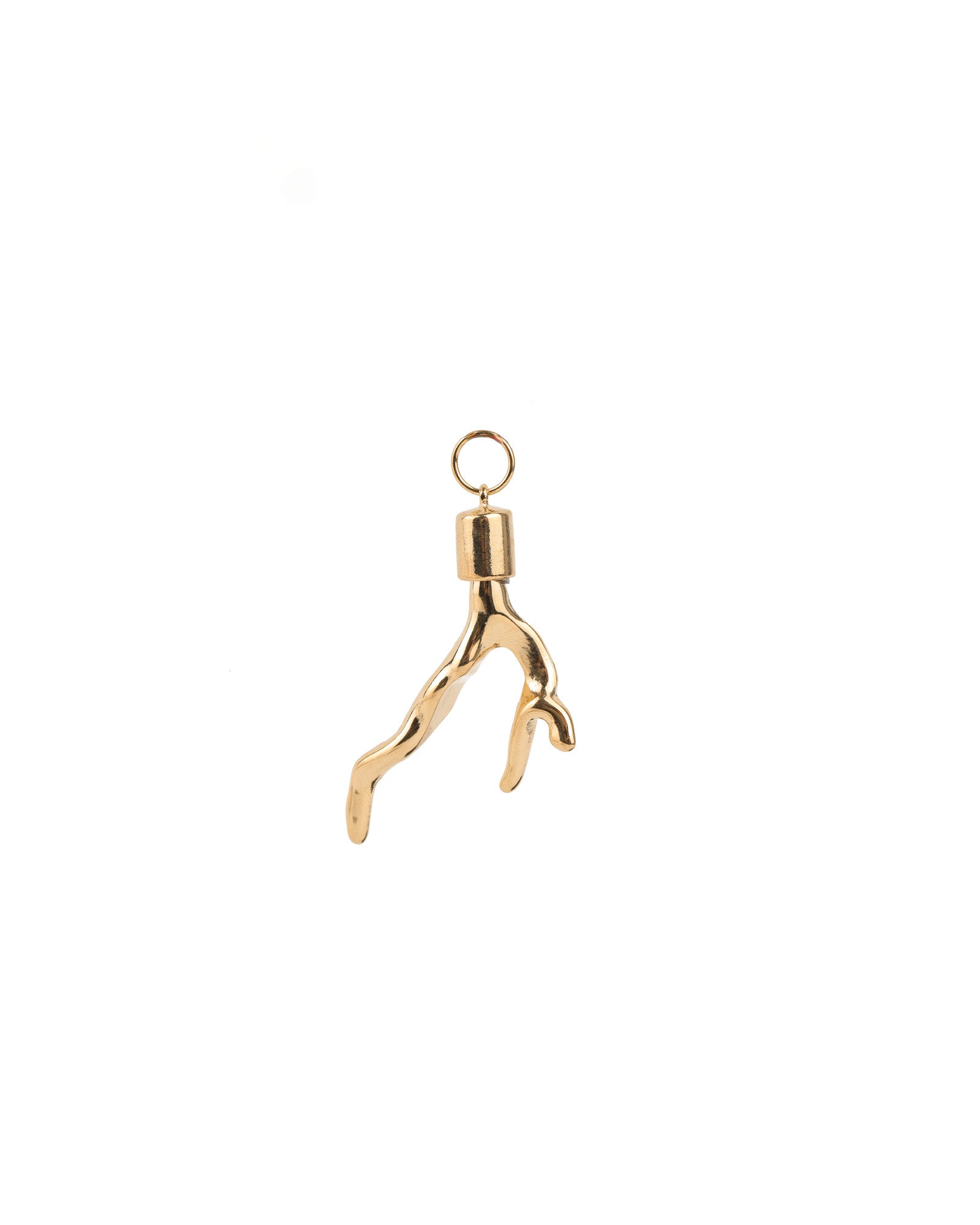 Coral Branch Charm 18k Gold Plated