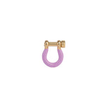 Baseline-Enamel Carabiner-Necklaces-18k Gold Plated, Purple Enamel-Blue Ruby Jewellery-Vancouver Canada