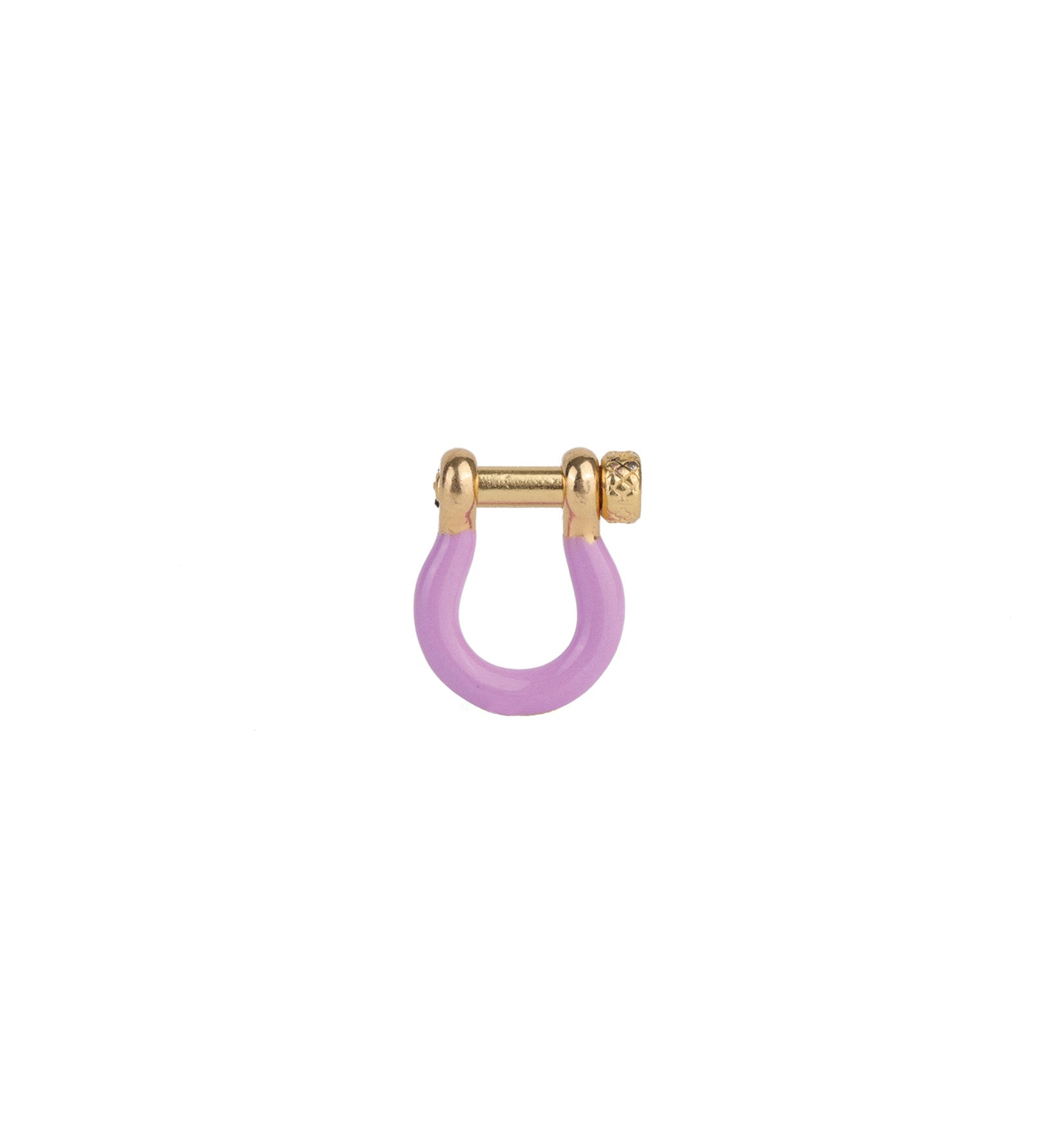 Baseline-Enamel Carabiner-Necklaces-18k Gold Plated, Purple Enamel-Blue Ruby Jewellery-Vancouver Canada