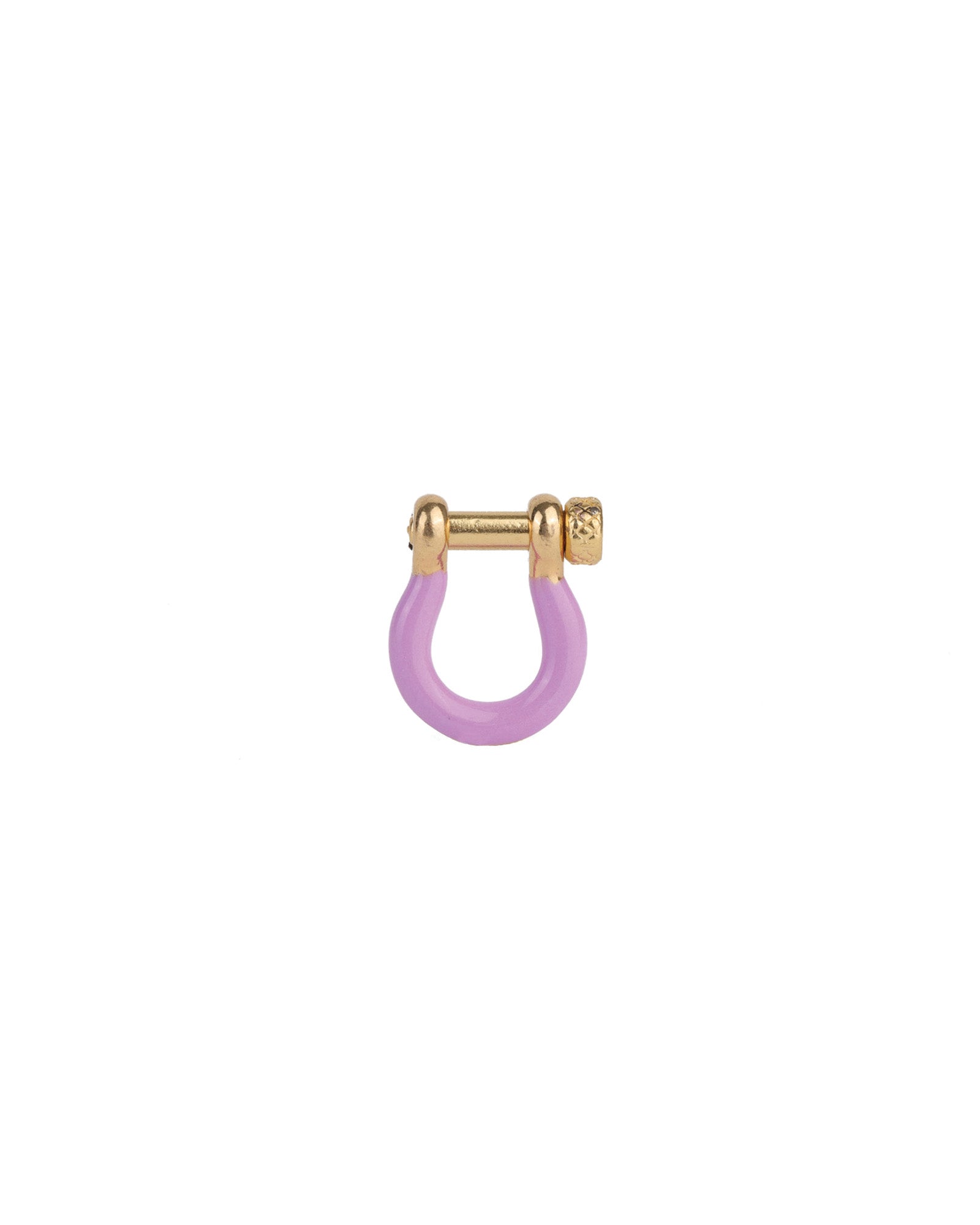 Baseline-Enamel Carabiner-Necklaces-18k Gold Plated, Purple Enamel-Blue Ruby Jewellery-Vancouver Canada