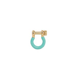 Baseline-Enamel Carabiner-Necklaces-18k Gold Plated, Turqouise Enamel-Blue Ruby Jewellery-Vancouver Canada