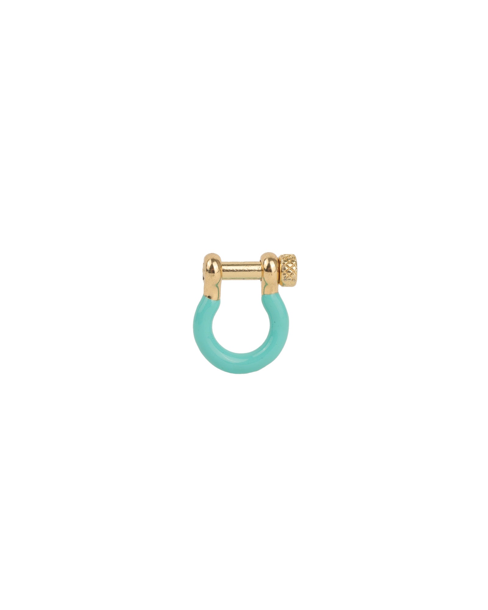 Baseline-Enamel Carabiner-Necklaces-18k Gold Plated, Turqouise Enamel-Blue Ruby Jewellery-Vancouver Canada