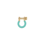 Baseline-Enamel Carabiner-Necklaces-18k Gold Plated, Turqouise Enamel-Blue Ruby Jewellery-Vancouver Canada