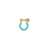 Baseline-Enamel Carabiner-Necklaces-18k Gold Plated, Turqouise Enamel-Blue Ruby Jewellery-Vancouver Canada