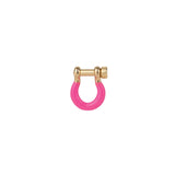 Baseline-Enamel Carabiner-Necklaces-18k Gold Plated, Hot Pink Enamel-Blue Ruby Jewellery-Vancouver Canada