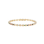 Baseline-Alternating CZ Ball Coil Cuff-Bracelets-18k Gold Plated, Multi Cubic Zirconia-Blue Ruby Jewellery-Vancouver Canada