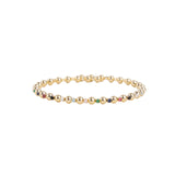 Baseline-Alternating CZ Ball Coil Cuff-Bracelets-18k Gold Plated, Multi Cubic Zirconia-Blue Ruby Jewellery-Vancouver Canada