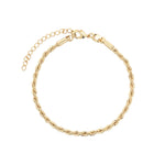 Rope Bracelet | 3mm 18k Gold Plated