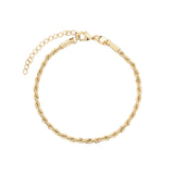 Rope Bracelet | 3mm 18k Gold Plated
