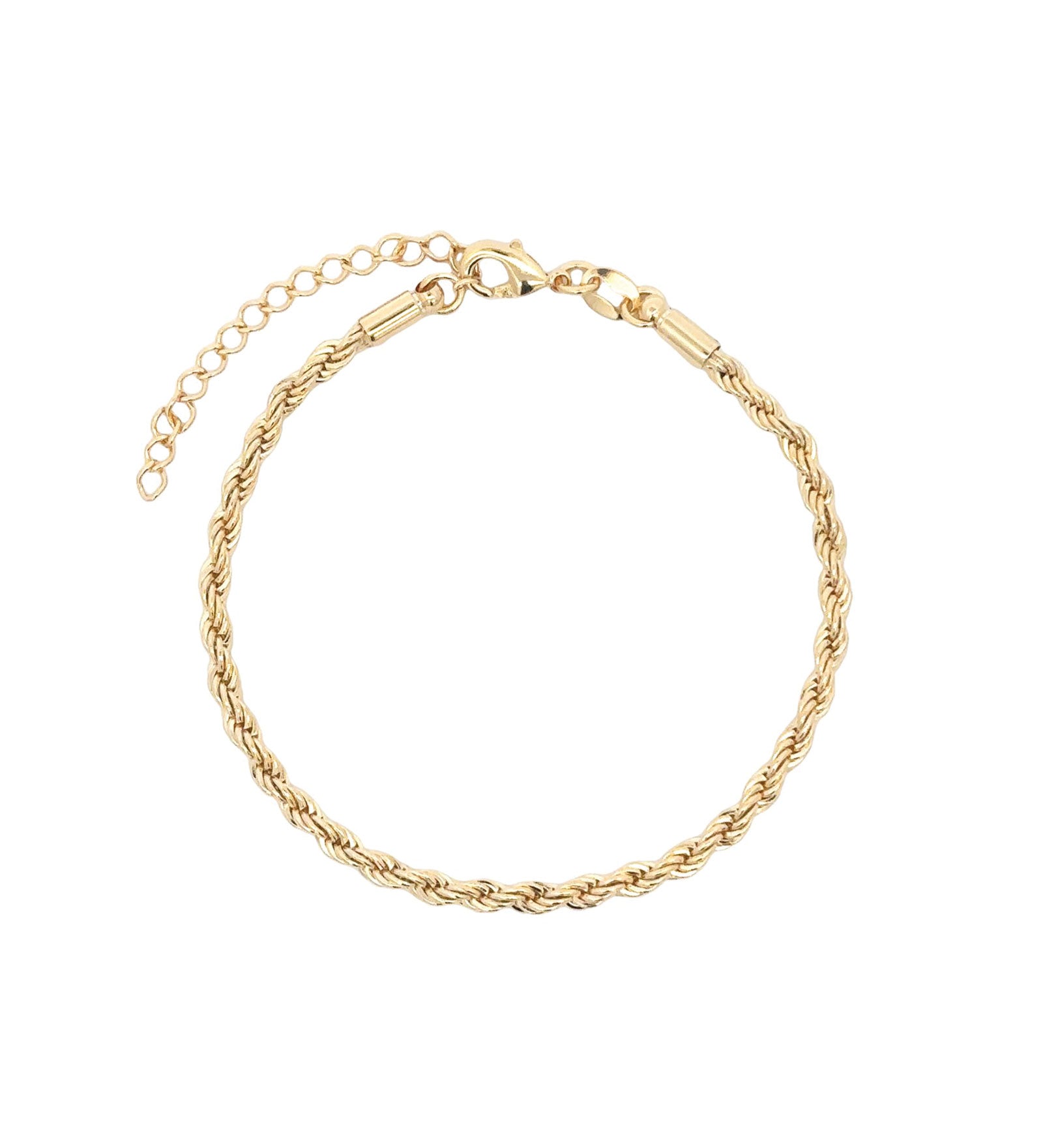 Rope Bracelet | 3mm 18k Gold Plated