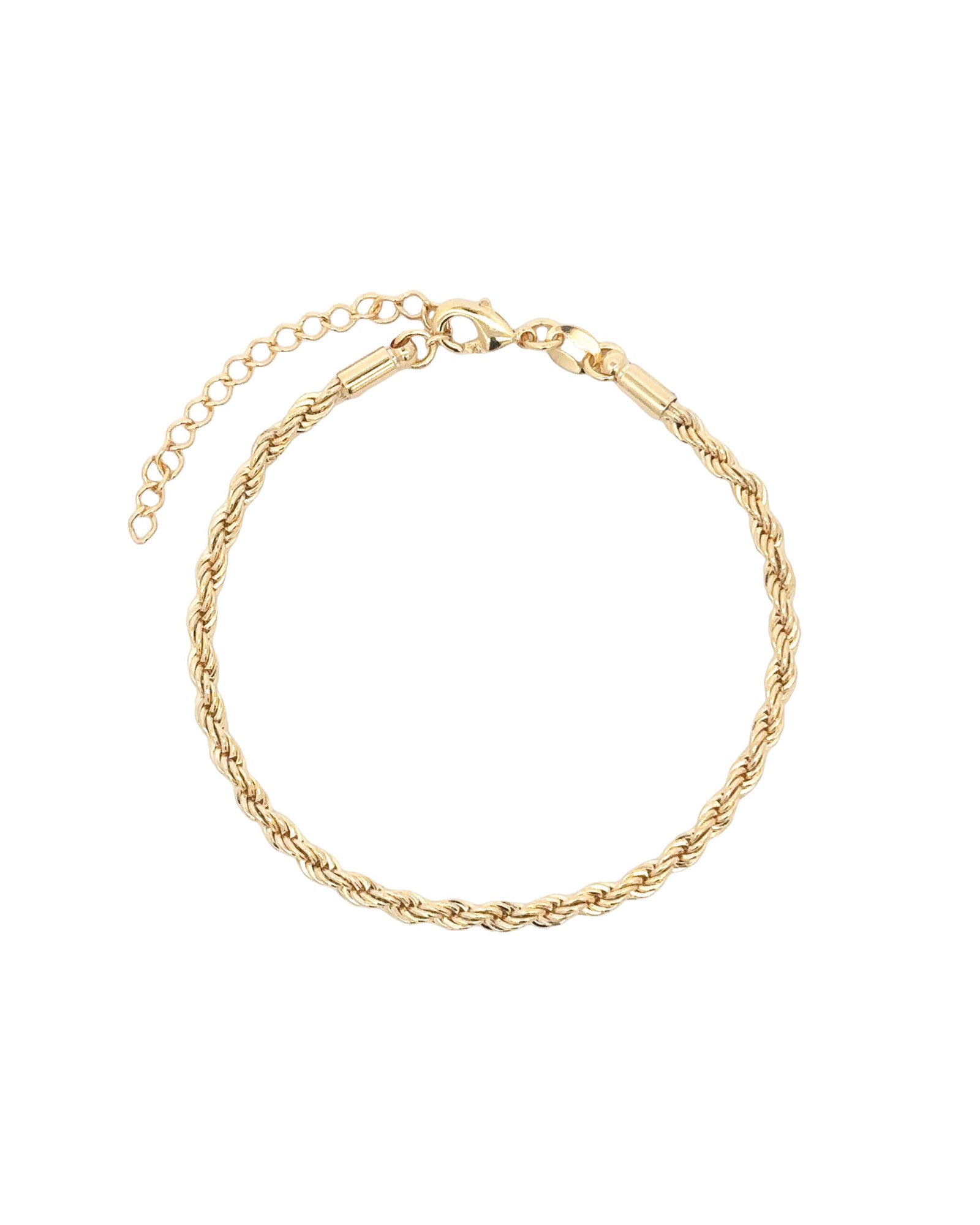 Rope Bracelet | 3mm 18k Gold Plated