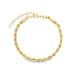 Rope Bracelet | 4mm 18k Gold Plated