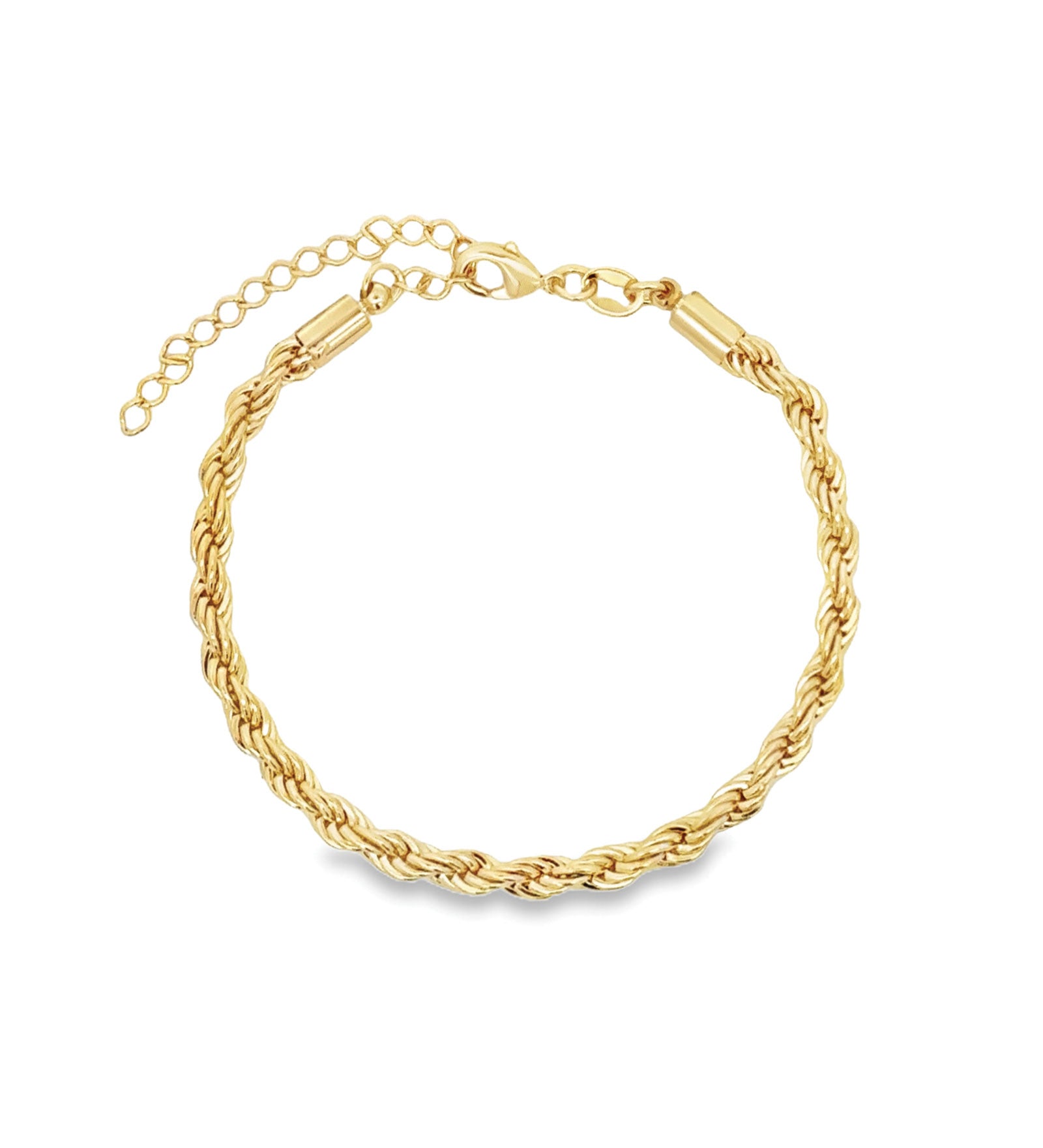 Rope Bracelet | 4mm 18k Gold Plated