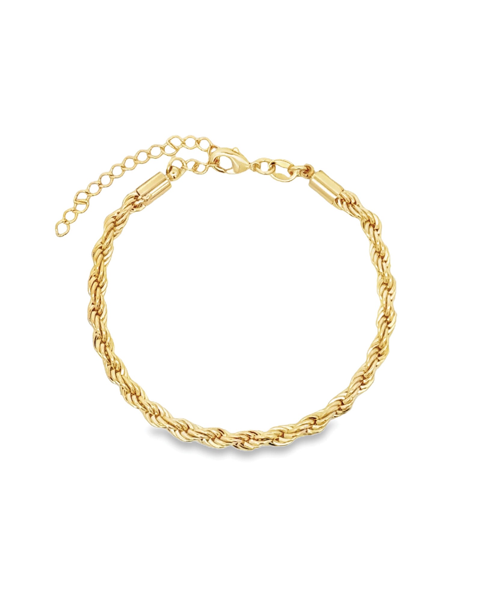 Rope Bracelet | 4mm 18k Gold Plated