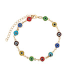 Baseline-Evil Eye Multi Bracelet-Bracelets-18k Gold Plated, Enamel-Blue Ruby Jewellery-Vancouver Canada